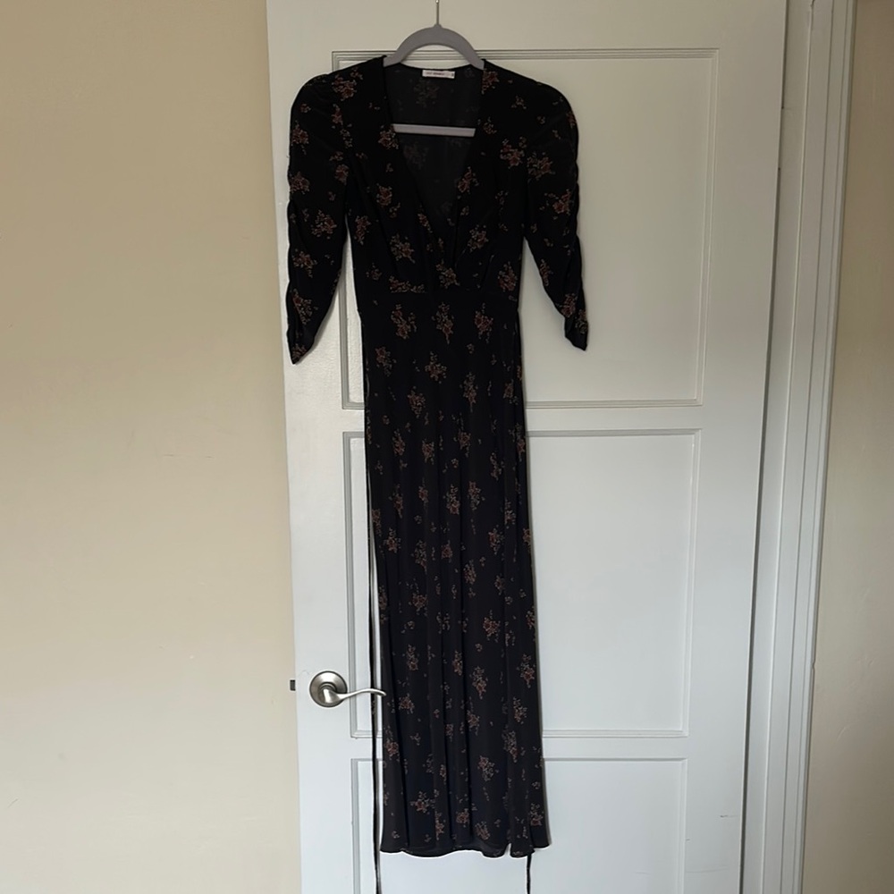 Lily Ashwell Floral Black Maxi Dress